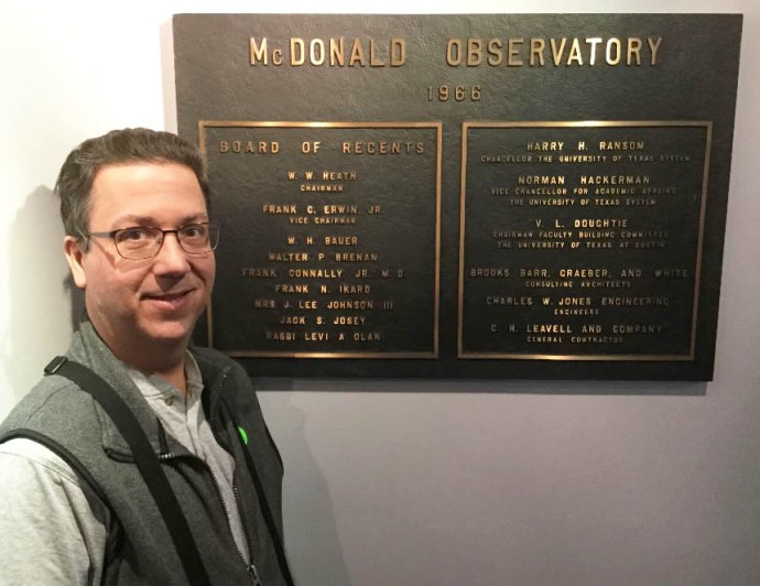 McDonald Observatory 1966 UT Board of Regents plaque